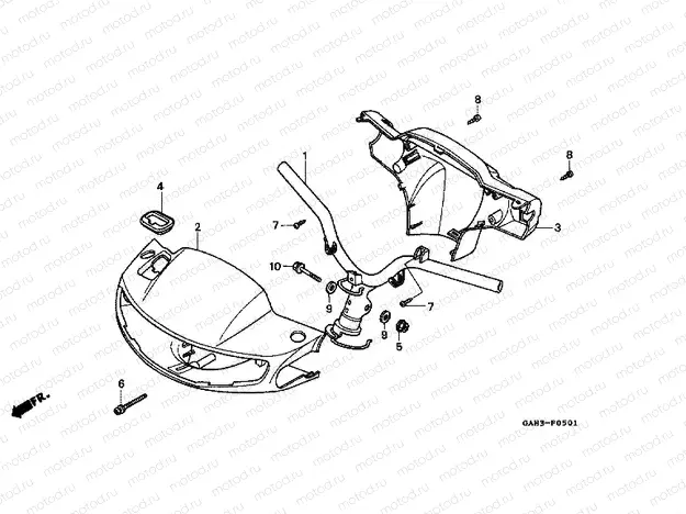 F-5-1 STEERING HANDLE / HANDLE COVER (2)