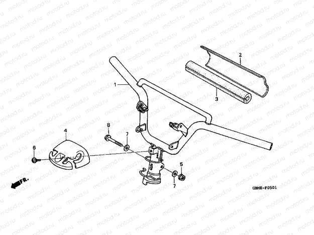 F-5-1 STEERING HANDLE / HANDLE COVER (2)