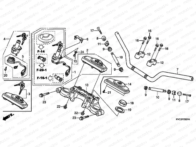 F-5-1 TIE ROD TUBE / UPPER AXLE (GLH125SH)