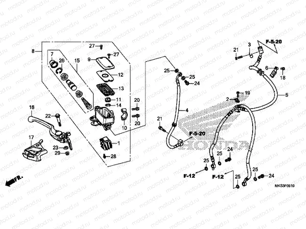 F-5-10 FRONT BRAKE MASTER CYLINDER