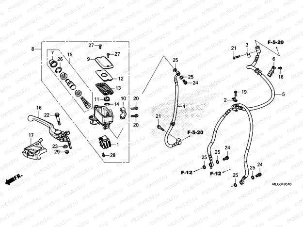 F-5-10 FRONT BRAKE MASTER CYLINDER