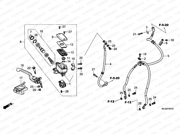 F-5-10 FRONT BRAKE MASTER CYLINDER