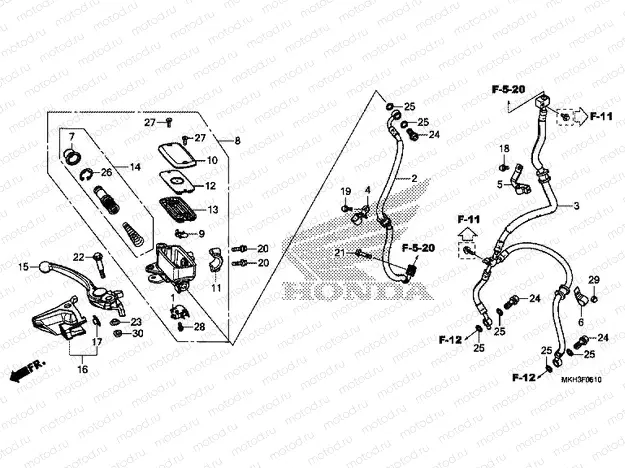 F-5-10 FRONT BRAKE MASTER CYLINDER