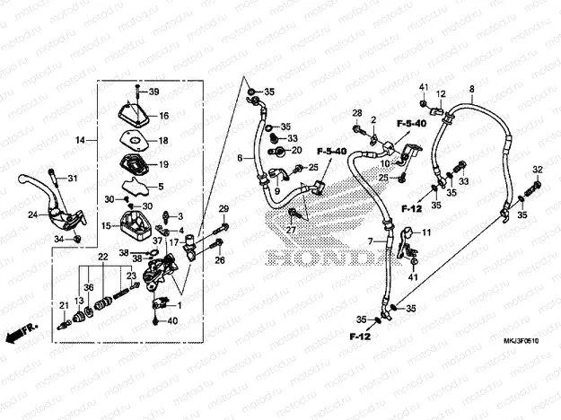 F-5-10 FRONT BRAKE MASTER CYLINDER