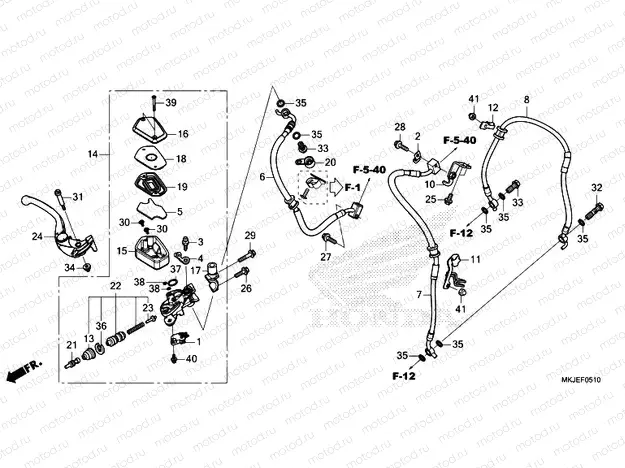 F-5-10 FRONT BRAKE MASTER CYLINDER