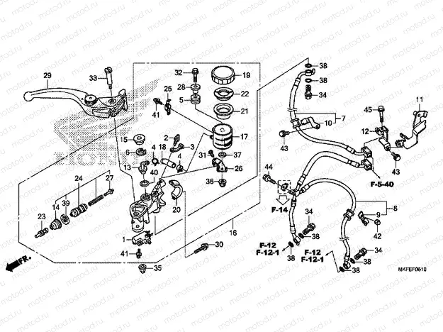 F-5-10 FRONT BRAKE MASTER CYLINDER