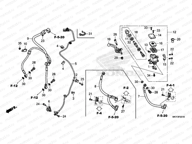 F-5-10 FRONT BRAKE MASTER CYLINDER