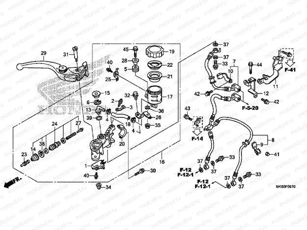 F-5-10 FRONT BRAKE MASTER CYLINDER (CBR1000RA / SA)