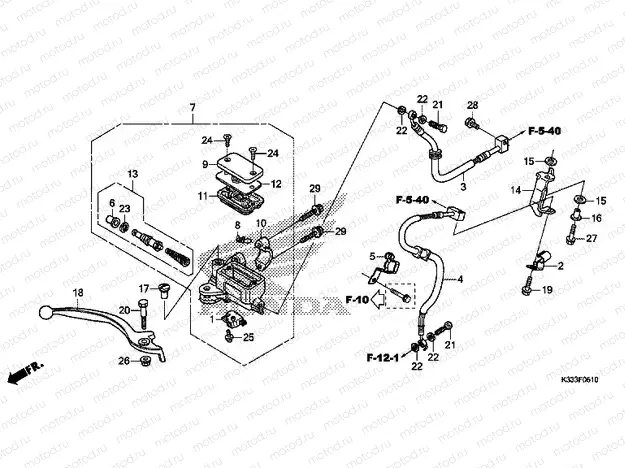 F-5-10 FRONT BRAKE MASTER CYLINDER (CBR250RA/300RA)