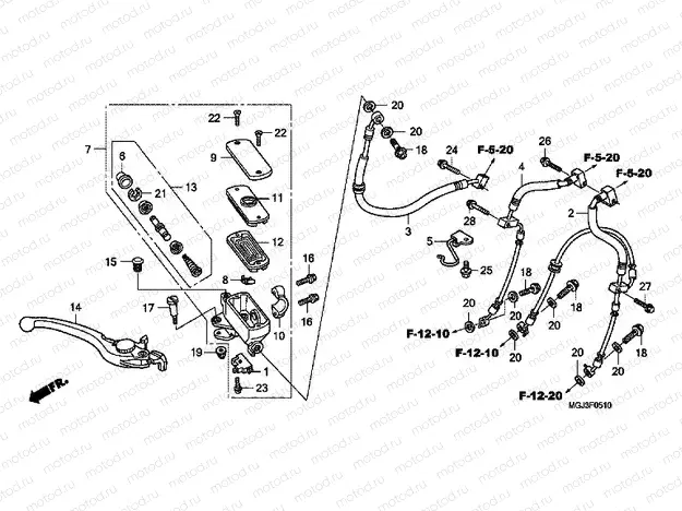 F-5-10 FRONT MAIN BRAKE CYLINDER (CBF1000FA / FS / FT)