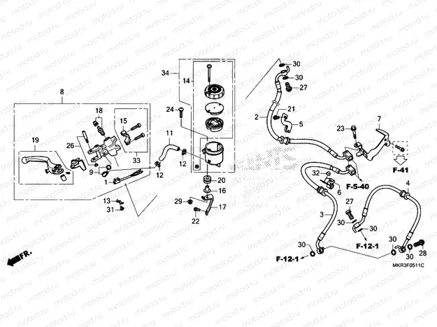 F-5-11 FRONT BRAKE MASTER CYLINDER CBR1000SP