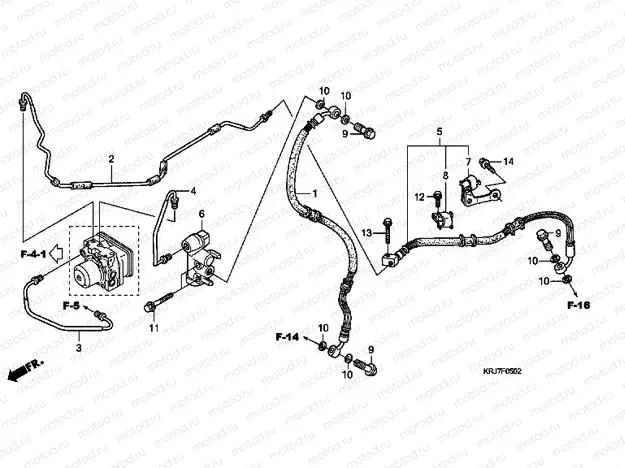 F-5-2 REAR BRAKE HOSE (FES125A) (FES150A)
