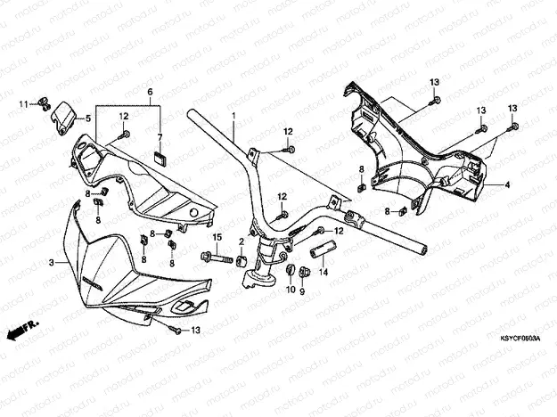 F-5-3 STEERING HANDLE / HANDLE COVER (4)