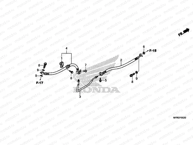 F-5-30 BRAKE CABLE (VT1300CR)