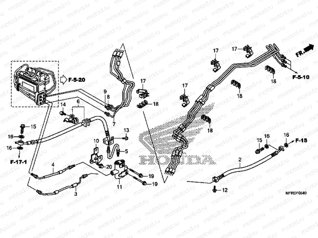 F-5-40 BRAKE LINE (VT1300CXA)