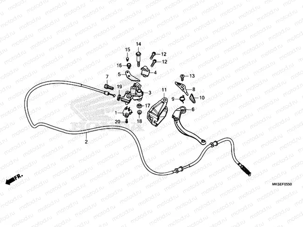 F-5-50 PARKING BRAKE LEVER
