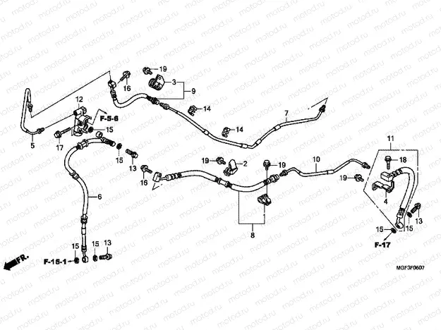 F-5-7 REAR BRAKE HOSE (FJS600DB)
