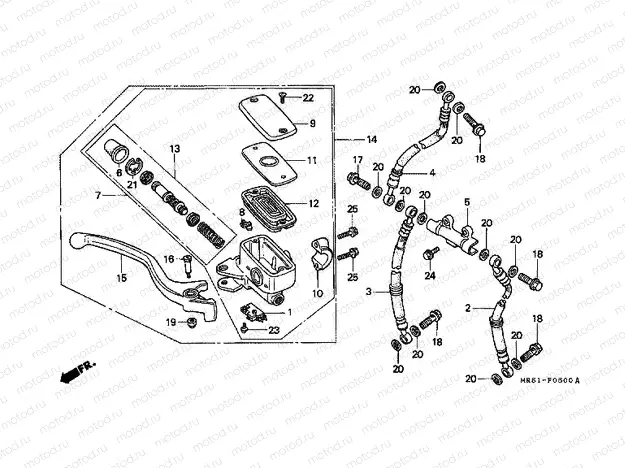 F-5 FR. BRAKE MASTER CYLINDER
