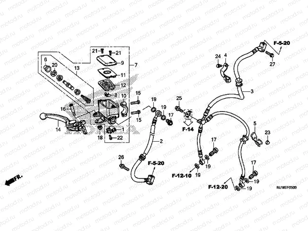 F-5 FRONT BRAKE MASTER CYLINDER