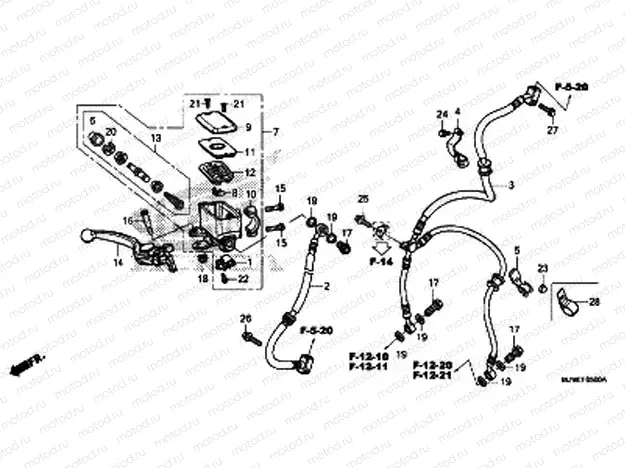 F-5 FRONT BRAKE MASTER CYLINDER