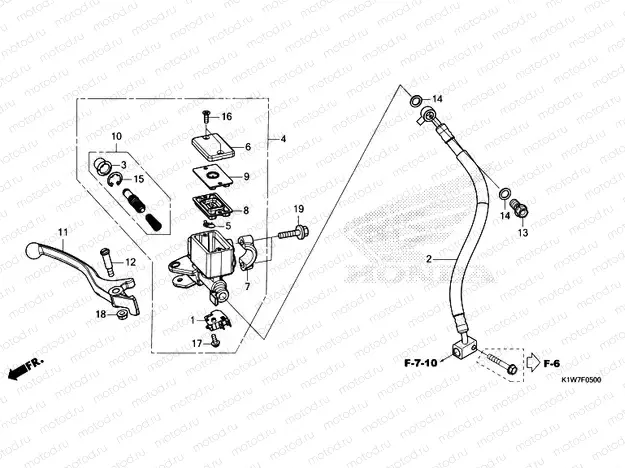 F-5 FRONT BRAKE MASTER CYLINDER