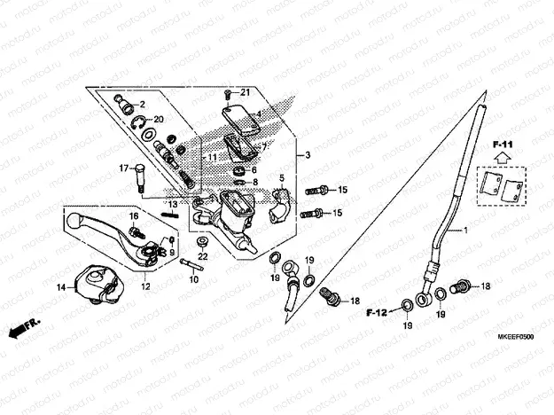 F-5 FRONT BRAKE MASTER CYLINDER