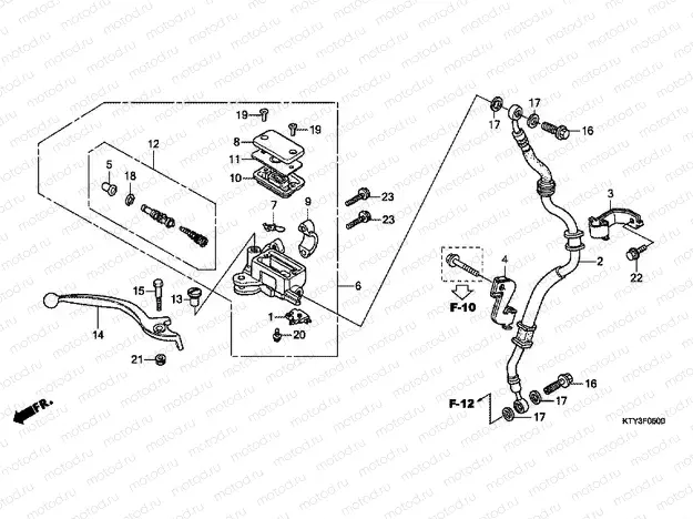 F-5 FRONT BRAKE MASTER CYLINDER