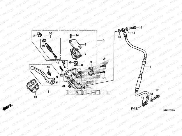 F-5 FRONT BRAKE MASTER CYLINDER