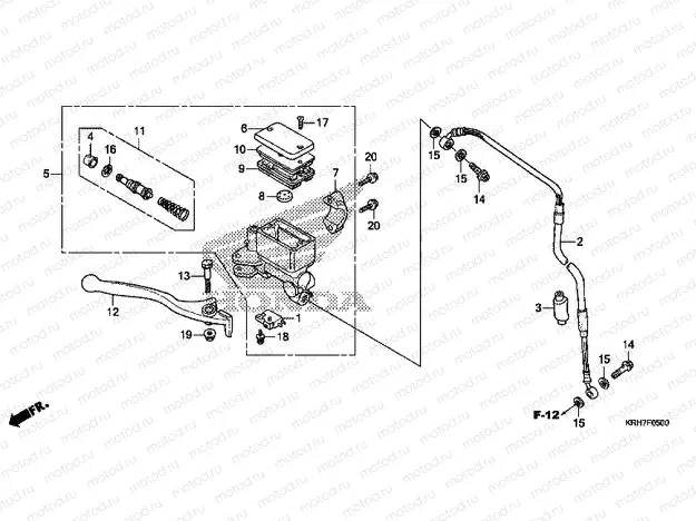 F-5 FRONT BRAKE MASTER CYLINDER