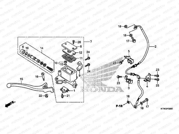 F-5 FRONT BRAKE MASTER CYLINDER