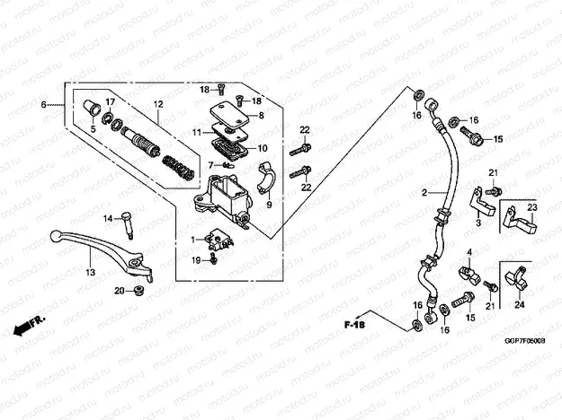 F-5 FRONT BRAKE MASTER CYLINDER