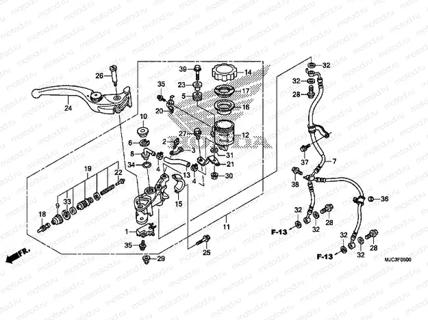 F-5 FRONT BRAKE MASTER CYLINDER (CBR600RR)