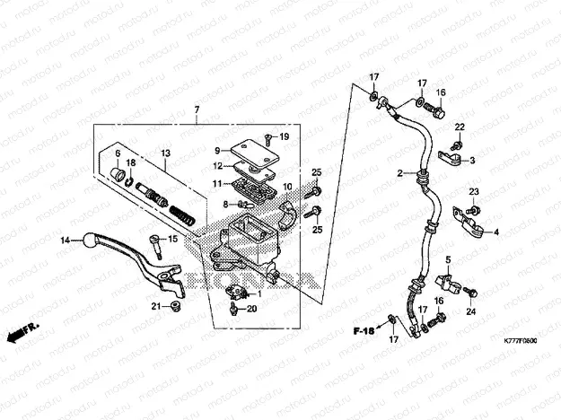 F-5 FRONT BRAKE MASTER CYLINDER (SH125D)