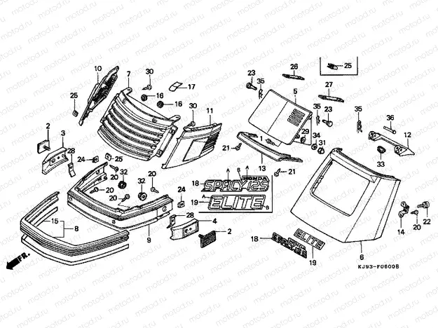 F-5 FRONT COVER (CH125E / G)