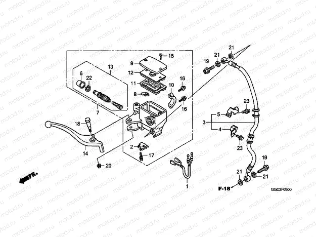 F-5 FRONT MASTER CYLINDER