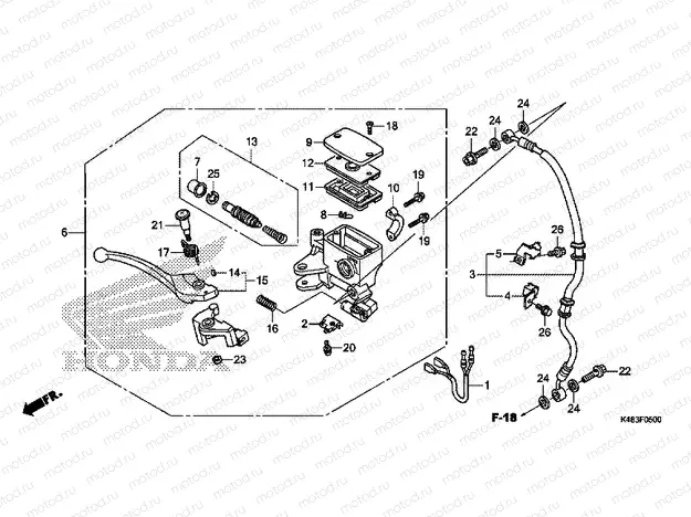 F-5 FRONT MASTER CYLINDER