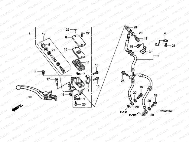 F-5 FRONT MASTER CYLINDER (CBF1000F)