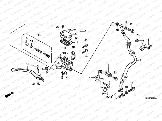 F-5 FRONT MASTER CYLINDER (CBR250R)