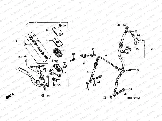F-5 FRONT MASTER CYLINDER (ST1100PP)