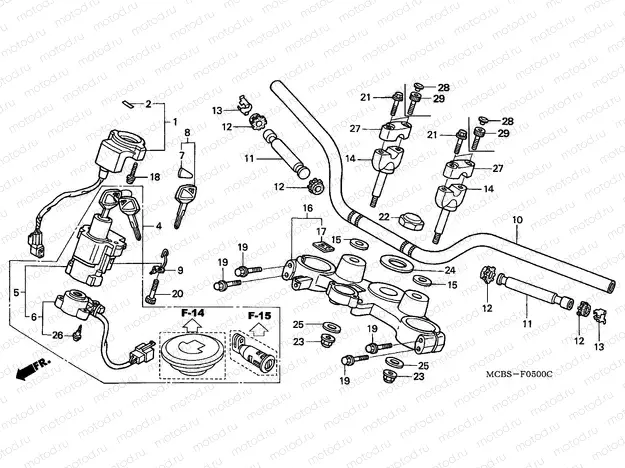 F-5 HANDLE PIPE / TOP BRIDGE