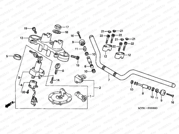 F-5 HANDLE PIPE/TOP BRIDGE (F2N/F3S)