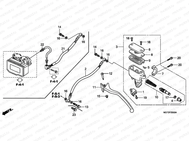 F-5 REAR BRAKE MASTERCYLINDER