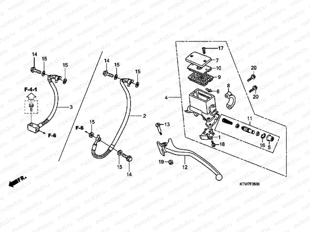 F-5 REAR MASTER CYLINDER