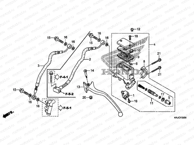 F-5 RR. BRAKE MASTER CYLINDER