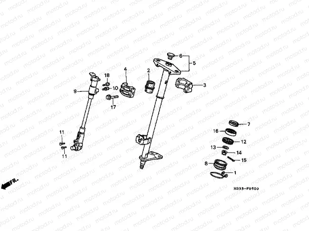 F-5 STEERING AXLE / UPPER AXLE