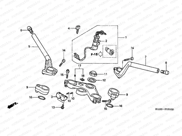 F-5 TIE ROD PIPE / UPPER BRIDGE (FS1251 / 2/3)