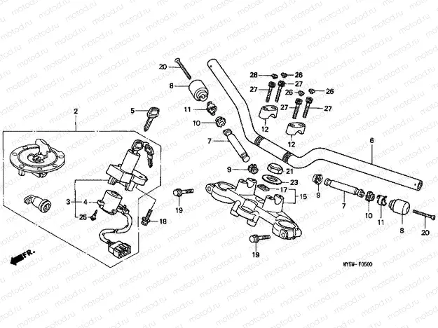 F-5 TIE ROD TUBE / UPPER BRIDGE (1)