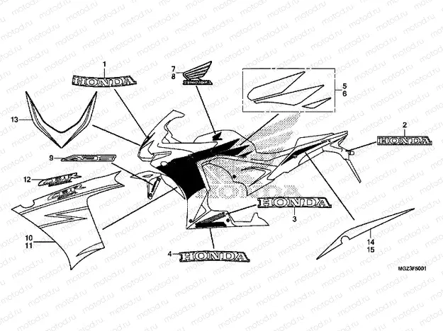 F-50-1 SIGNAL / STRIP (CBR500RE / RF / RAE / RAF) (EXCEPT CH)