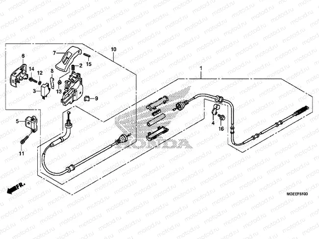 F-51 PARKING BRAKE BRAKE LEVER