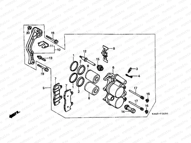 F-6 FRONT BRAKE CALIPER (1)